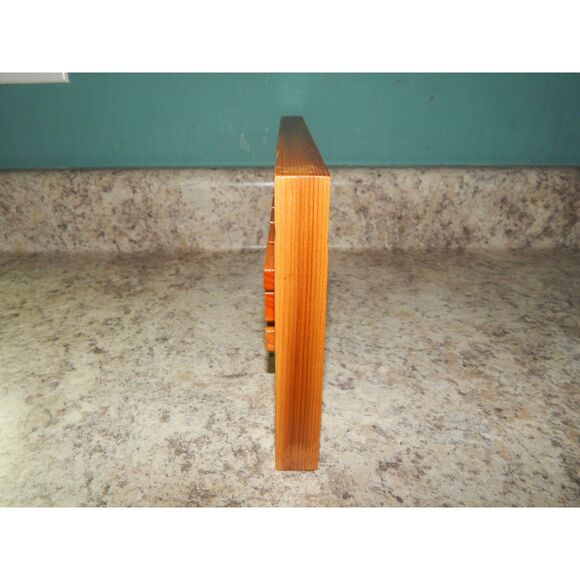 Handmade 14"x6"x1" Cedar Rectangle Textured Wooden Decor Coffee Bar Plaque Sign - Picture 9 of 9